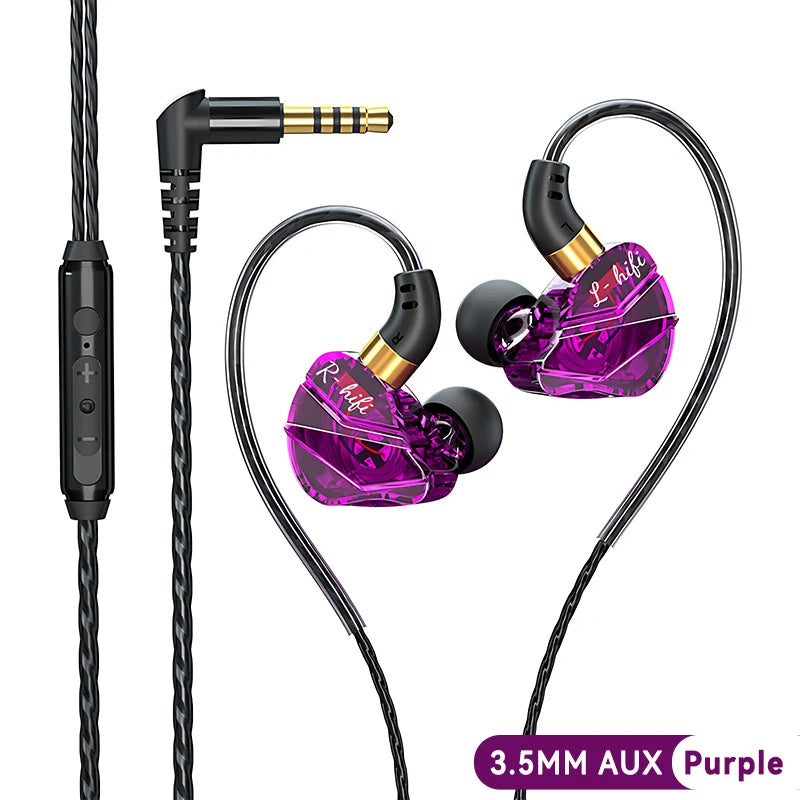 9D Surround HIFI Heavy Bass Headset 3.5MM/Type-C Digital Chip With Mic In-Ear Wired Headphones Music Sports For Samsung Android