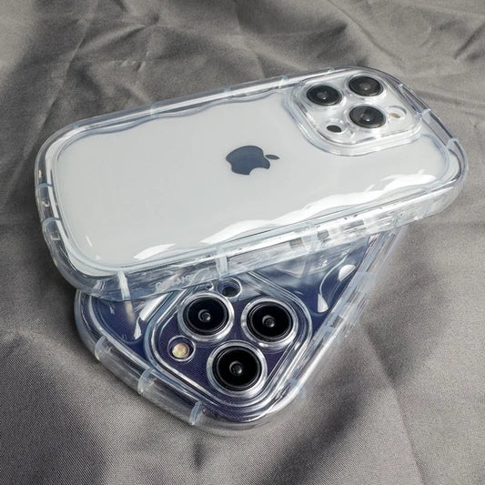 Transparent Soap Soft Case for iPhone 16 15 14 13 12 11 Pro Xs Max Mini 16 Plus Clear Camera Protection Airbag Shockproof Cover