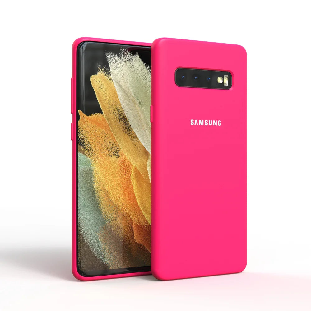 For S10 Case Original Samsung Galaxy S10 Plus S10e Silky Silicone Cover High Quality Soft-Touch Back Protective Galaxy S10+