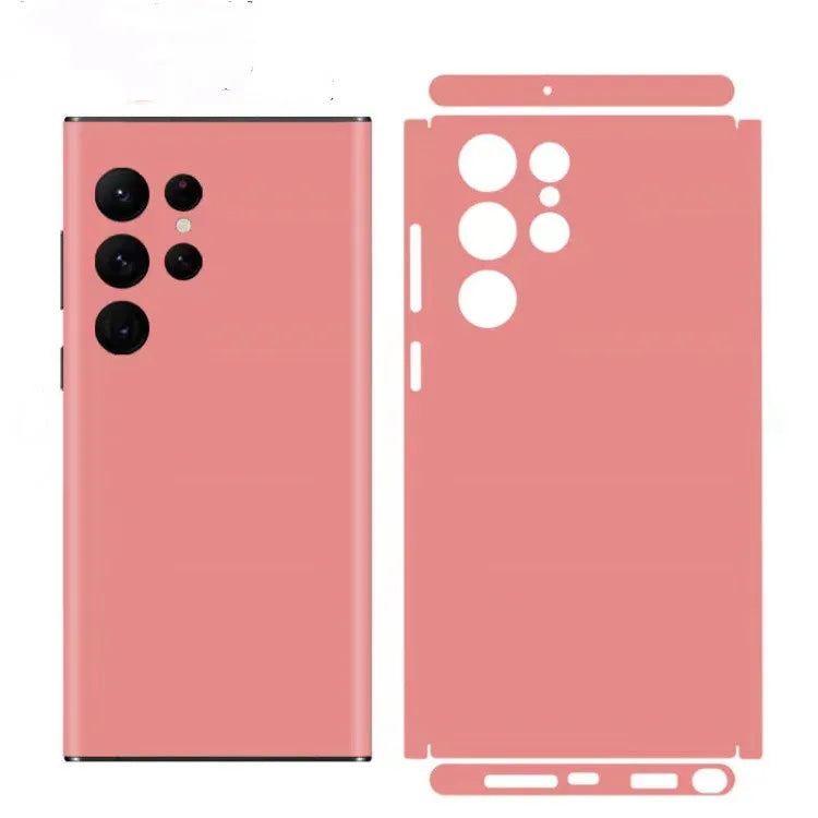 Plain Macaroon Color Decal Skin for Samsung S24 S23 S22 Ultra S255G Back Screen Protector Film Cover Wrap Modify Sticker