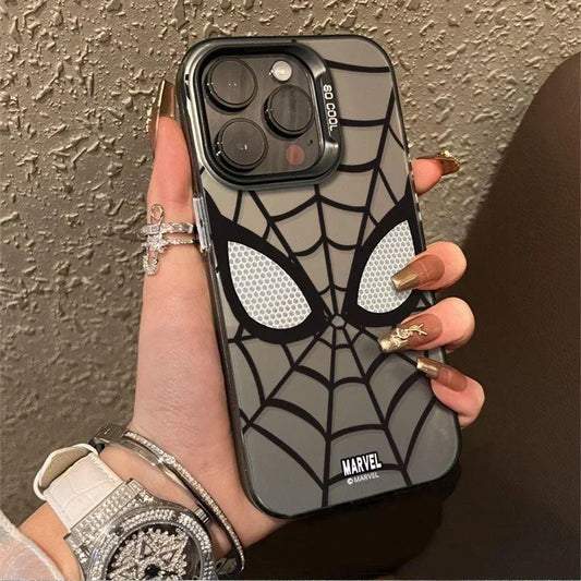 Marvel Superhero Spider-Man Case for iPhone 16 12 13 mini 11 14 15 Pro Max XR 8 Plus Hard Plastic Shockproof Cover for Men Boys