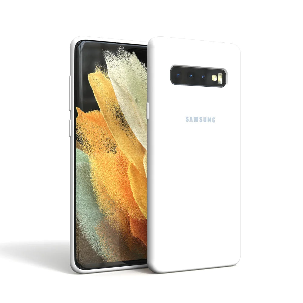 For S10 Case Original Samsung Galaxy S10 Plus S10e Silky Silicone Cover High Quality Soft-Touch Back Protective Galaxy S10+