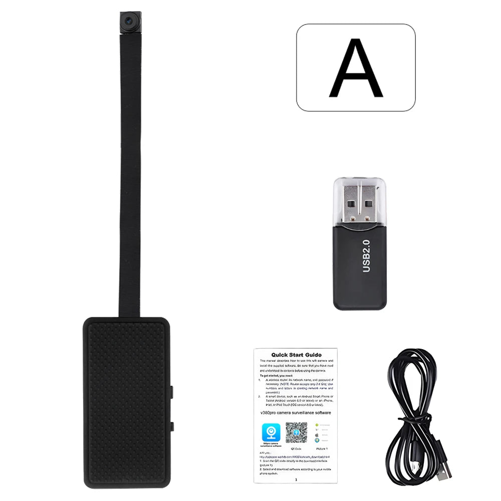 DIY HD 1080P WiFi Mini Camera Portable Video Recorder Micro Camcorder P2P Wireless Webcam Loop Recording Support Remote Viewing