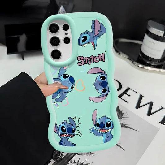 Disney Stitch Cute Case for Samsung Galaxy S24 S22 Ultra S23 S21 S20 FE A23 4G A32 A33 A53 A25 A24 A54 A73 A55 5G Soft Cover