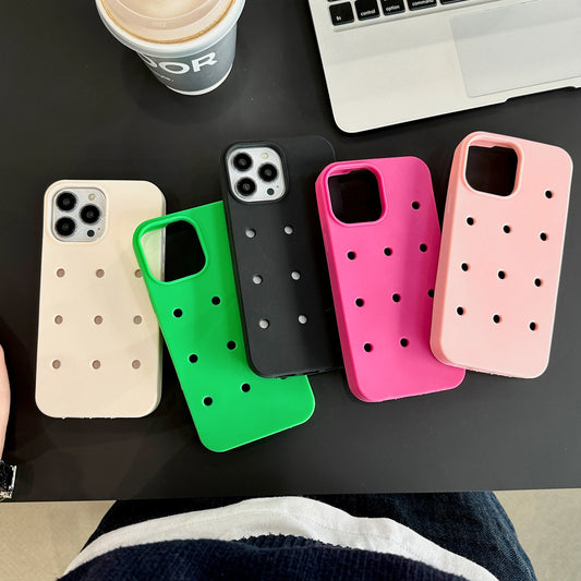 For Crocs Charms Silicone Case For iPhone 15 16 14 13 12 11 Pro Max 7 8 X XR Cover