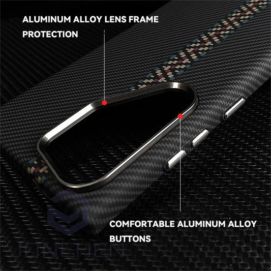 For Samsung Galaxy S23 Plus S24 S25 Ultra Slim Case Luxury Cloud Carbon Fiber Pattern Mganetic For Magsafe Metal Lens Hard Cover