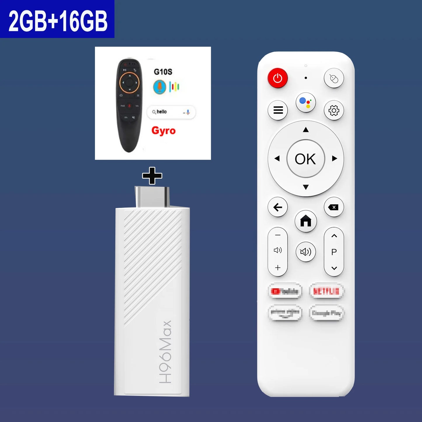 H96 MAX Android TV Stick Allwinner H313 with 2.4G Wifi 5G Wifi6 Dual Brand 8GB 16GB 4K 3D HDR Goole Voice Remote DC 5V 2A
