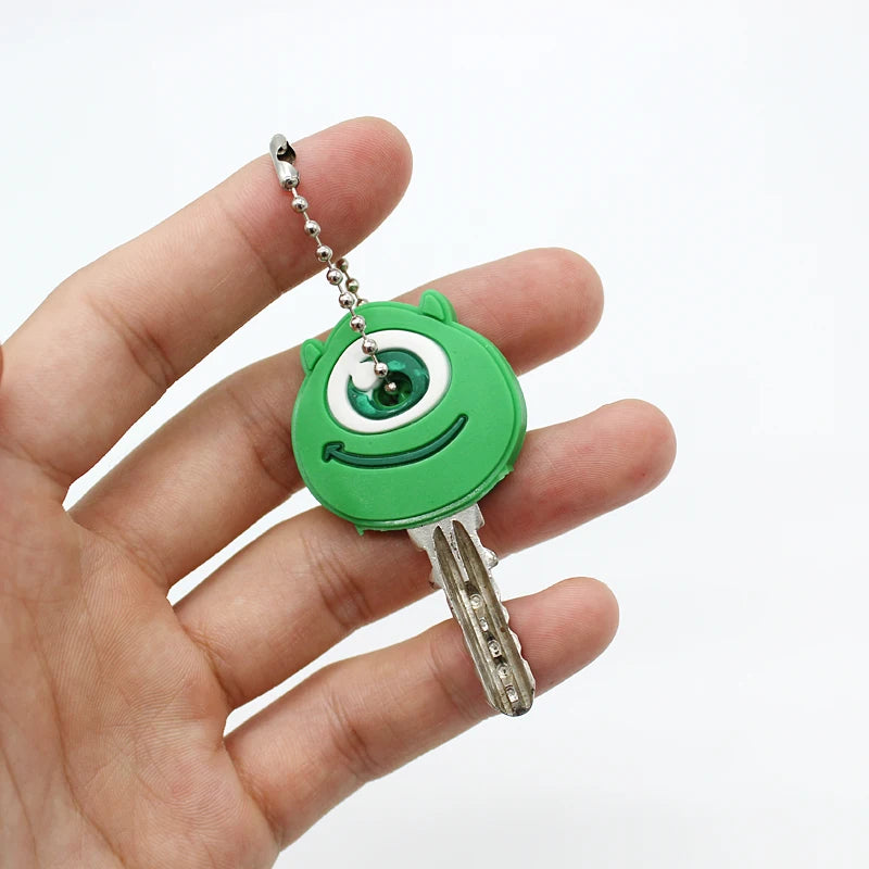 Cartoon Silicone Protective Key Cover Sleeve Key Control Dust Cover Holder Case Cute Animation Figures Keychain Keyring Pendant