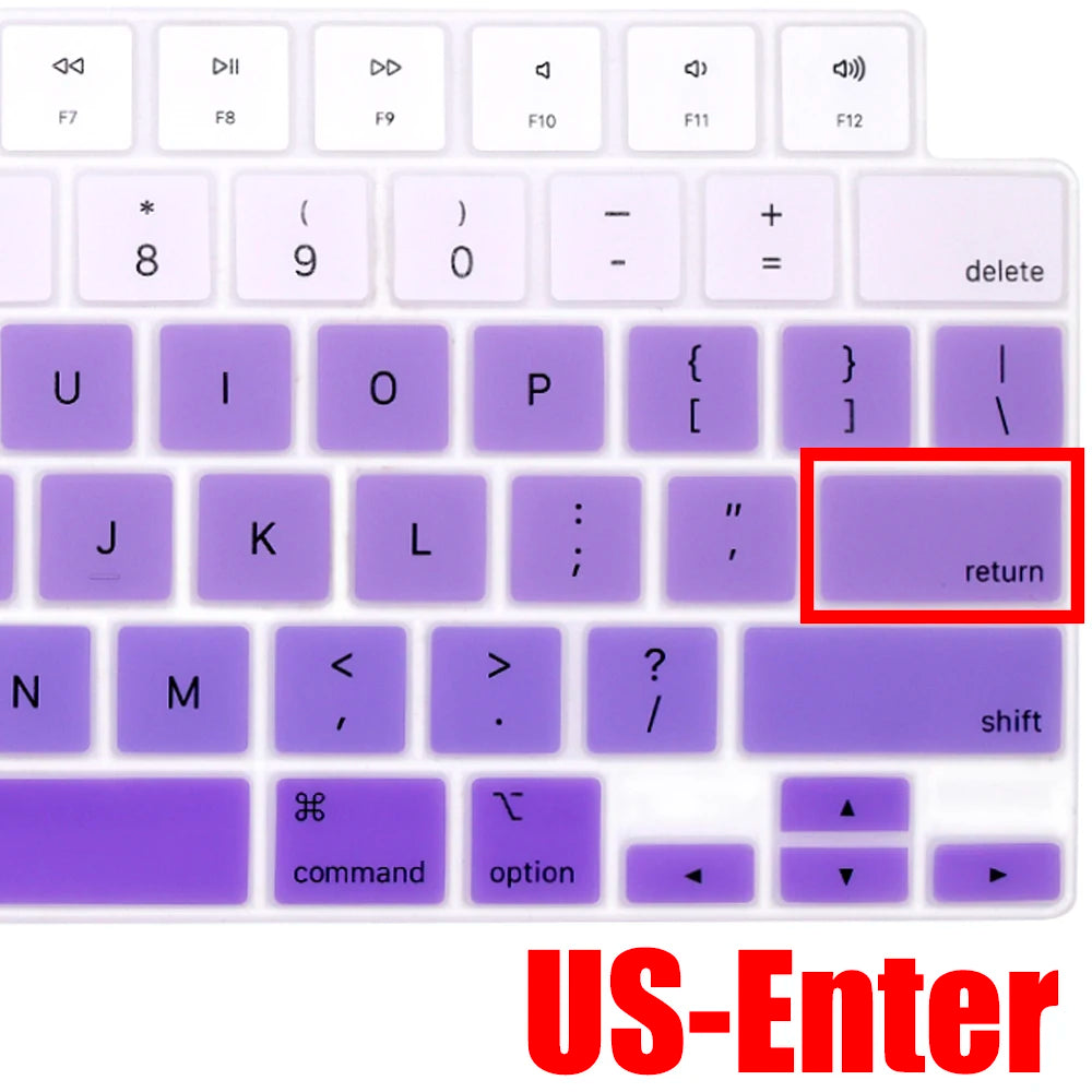 Ultra Thin Silicone Keyboard Cover Skin for MacBook Air & Pro 12/13/14/15/16inch A2991 A2992 A3113 A3114 A2179 A2338 A2681 A2941