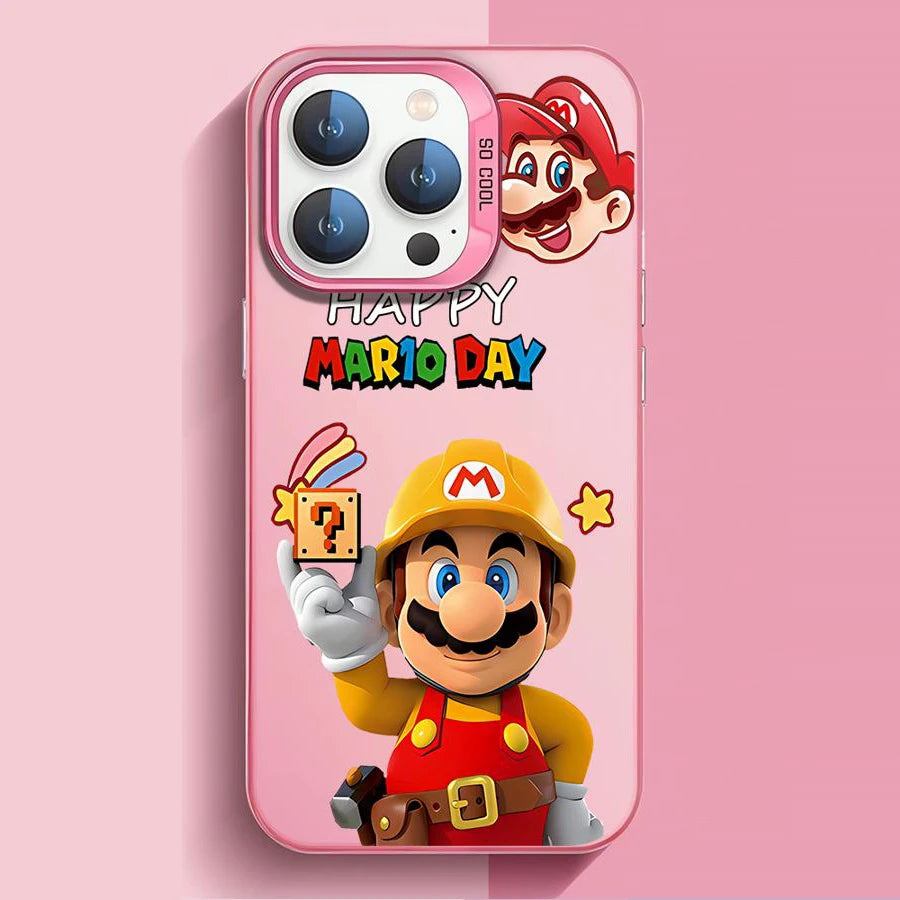 Cartoon S-Super M-Marios Bros Phone Case For iPhone 16 15 14 13 12 11 Pro Max 7 8 Plus XR XS Max Shockproof Silicone Matte Cover