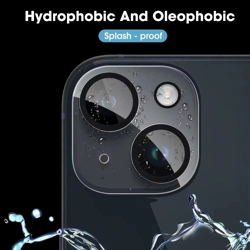 1-5Pcs Tempered Glass for iPhone 16 15 12 11 14 13 Pro Max 16 Plus Mini Camera Lens Protector Black Circle Protective Lens Film