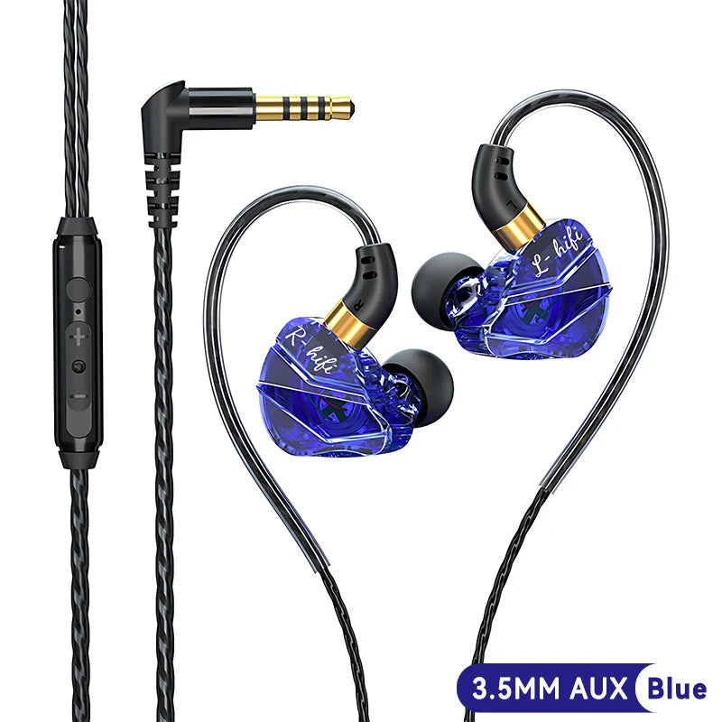 9D Surround HIFI Heavy Bass Headset 3.5MM/Type-C Digital Chip With Mic In-Ear Wired Headphones Music Sports For Samsung Android