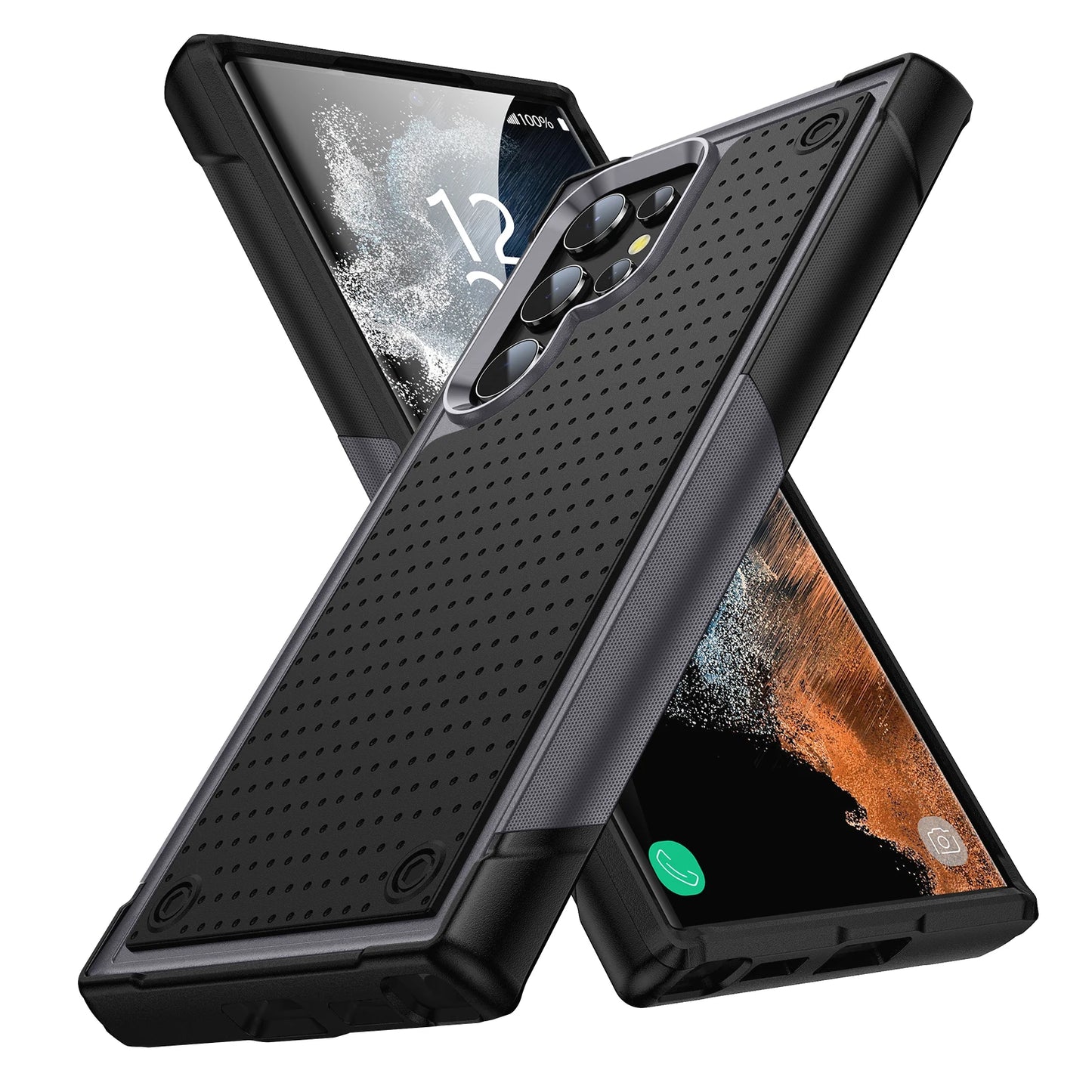 Shockproof Armor Case For Samsung Galaxy S22 Ultra S23 S22 Plus S21 FE S20 A53 A73 A33 A12 Hybrid Rugged PC Silicon Phone Cover