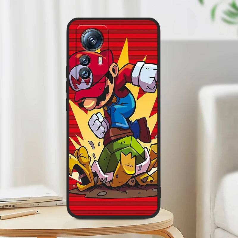 Cartoon Game Super M-Marios For Xiaomi Mi 13T 13 12T 12 11T 11i 11 A3 10T 10 9 Pro Lite Ultra 5G Black TPU Phone Case
