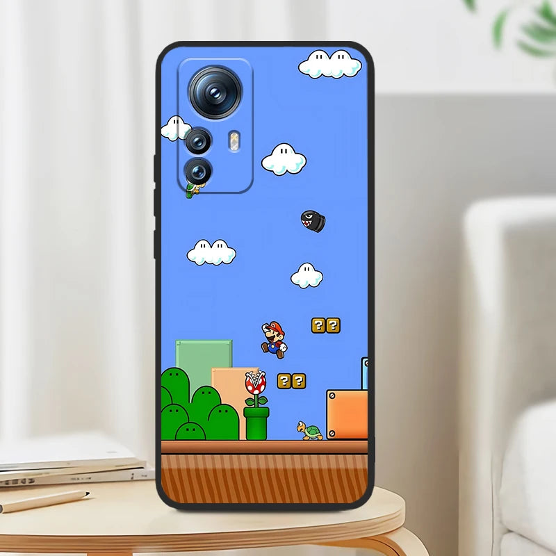 Cartoon Game Super M-Marios For Xiaomi Mi 13T 13 12T 12 11T 11i 11 A3 10T 10 9 Pro Lite Ultra 5G Black TPU Phone Case