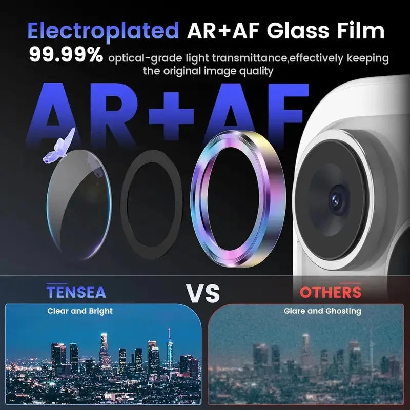 3Pcs Metal Lens Protector Glass For iPhone 16 13 12 11 14 15 Pro Max Mini Camera Lens Protection Film For iPhone 16 14 15 Plus