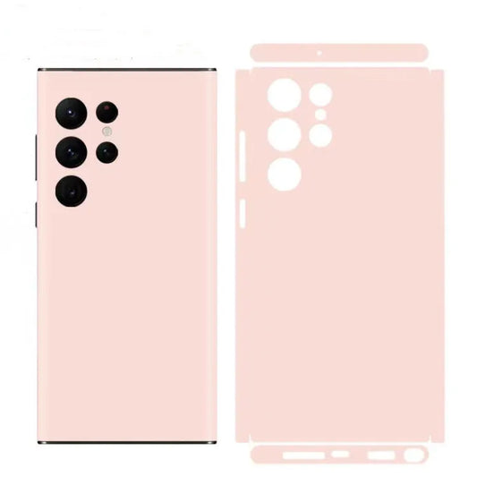 Plain Macaroon Color Decal Skin for Samsung S24 S23 S22 Ultra S255G Back Screen Protector Film Cover Wrap Modify Sticker