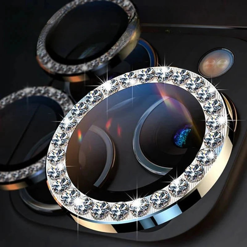 Metal Diamond Ring Lens Camera Protector For Samsung Galaxy S22 S23 S24 Ultra For Galaxy S23 S23 Plus Glass Lens Cap