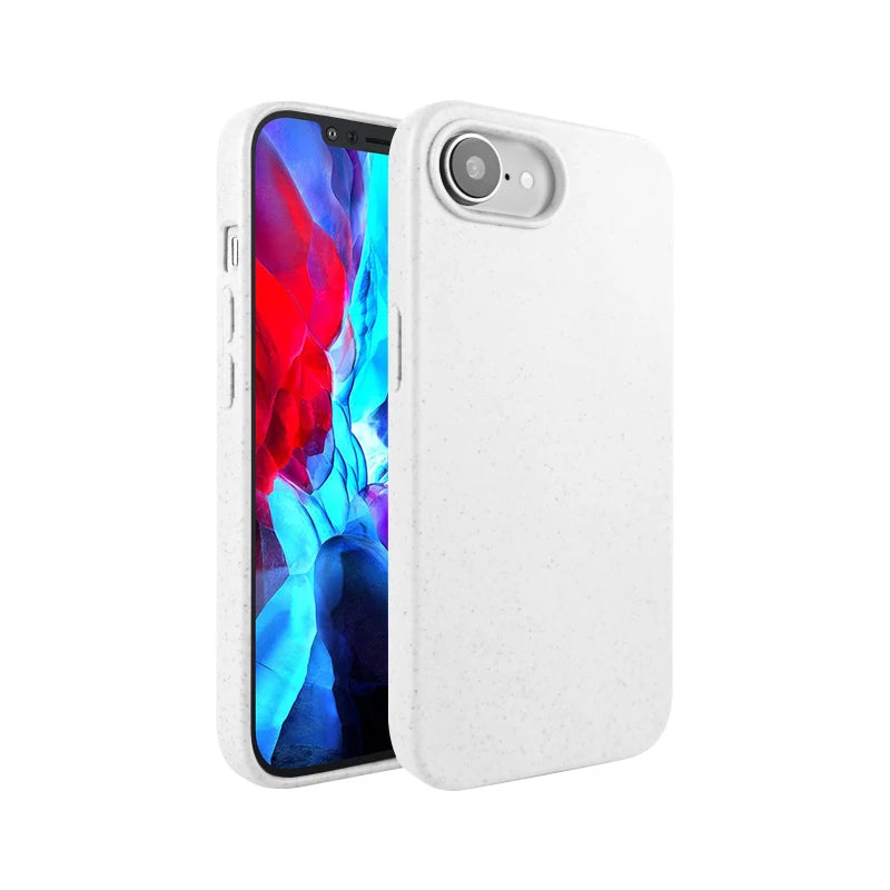 Fashion Wheat Straw Silicone Soft Case For iPhone 17 Air 16E 16 15 14 13 12 11 Pro Max Plus Eco-friendly Shockproof Matte Cover