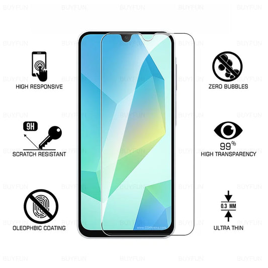 1-5Pcs For Samsung Galaxy A16 5G Tempered Glass Case Friendly Anti-Scratch HD 9H Transparent Screen Protector SamsungA16 A 16 4G