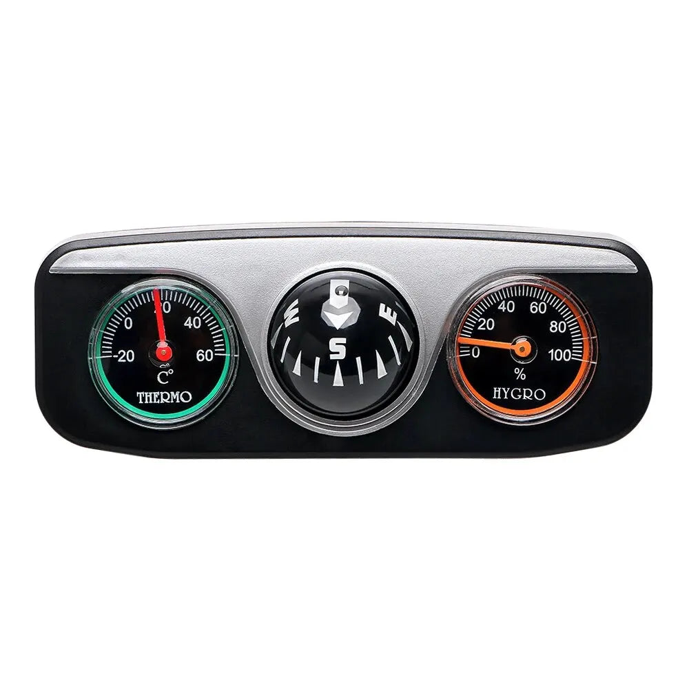 Car Ornaments Decoration 3 in 1 Guide Ball For Auto Boat Vehicles Compass Thermometer Hygrometer Interior Accessories