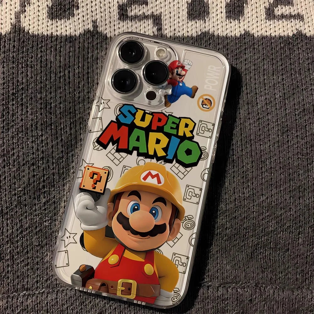 Super Mario Bros Game Phone Case For Samsung Galaxy A55 A15 A54 5G A16 A35 A25 S25 S24 Ultra S23 FE S20 S21 S22 Plus Clear Cover