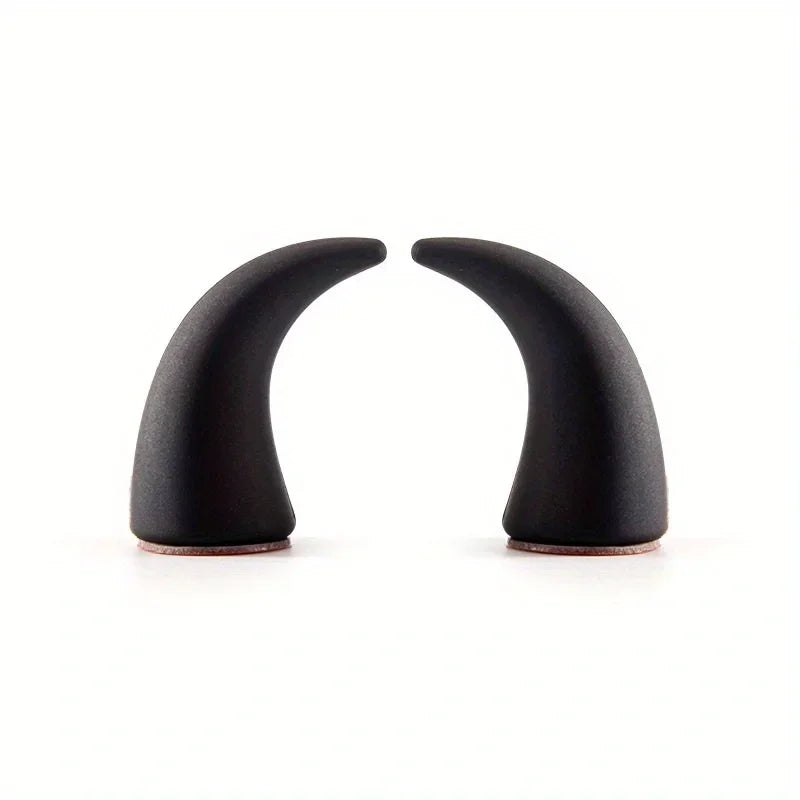 2pcs Car Mini Steering Wheel Devil Corner Decorative Sticker Cute Creative Dashboard Vehicle Air Vent Ornament