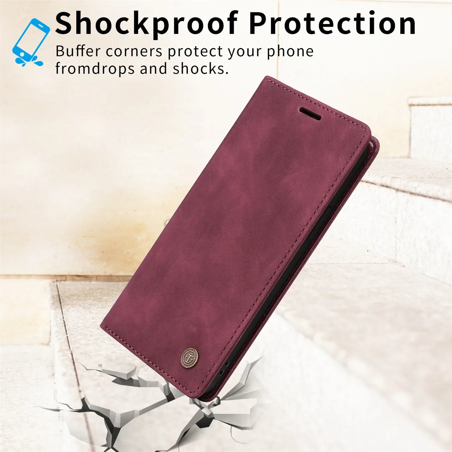 Leather Flip Phone Case For Samsung Galaxy S9 S10 Plus S20 S21 FE S22 S23 S24 Ultra Note 9 10 Plus 20 Ultra Luxury Wallet Cover