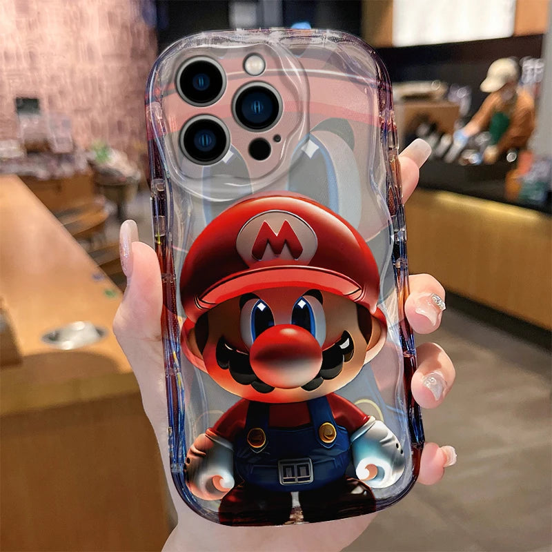 Super M-Marios Bros Wave Case for iPhone 15 14 Pro Max 13 12 Mini 11 XS X XR 8 7 6 6S Plus SE 2022 2020 Soft Silicone Back Cover