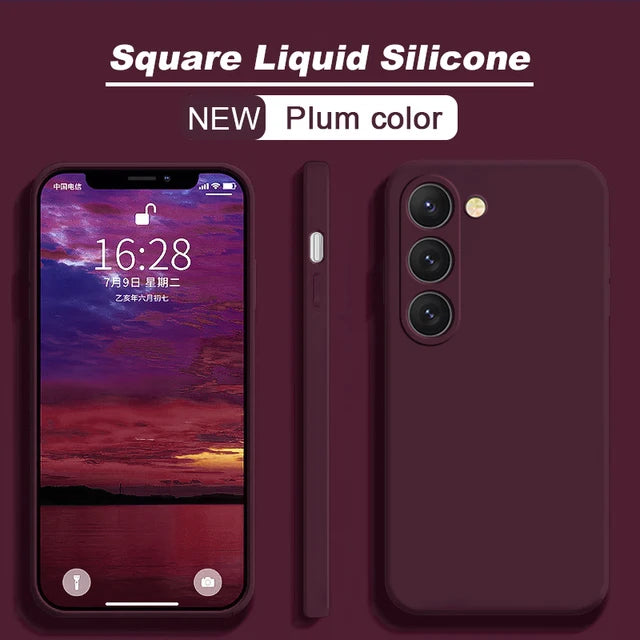 Soft Liquid Silicone Case For Samsung Galaxy S21 S23 S10 Plus S20 FE S10E S22 Note 20 Ultra Cover