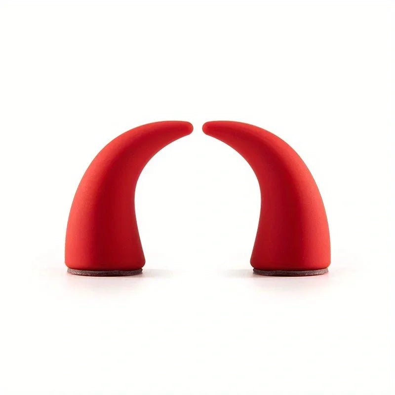 2pcs Car Mini Steering Wheel Devil Corner Decorative Sticker Cute Creative Dashboard Vehicle Air Vent Ornament
