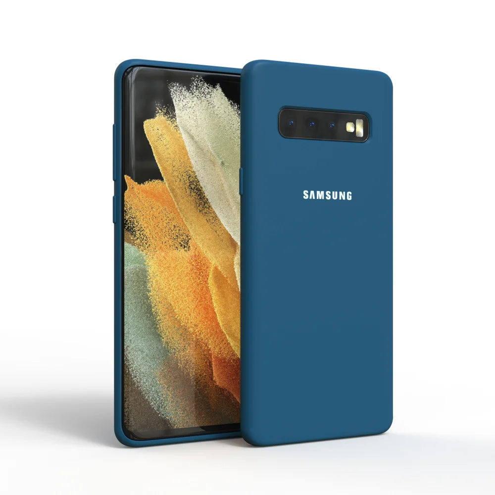 For S10 Case Original Samsung Galaxy S10 Plus S10e Silky Silicone Cover High Quality Soft-Touch Back Protective Galaxy S10+