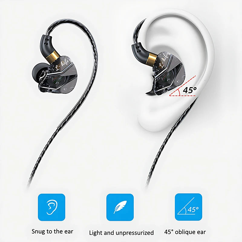 9D Surround HIFI Heavy Bass Headset 3.5MM/Type-C Digital Chip With Mic In-Ear Wired Headphones Music Sports For Samsung Android