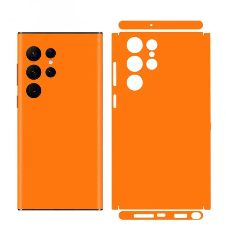Plain Macaroon Color Decal Skin for Samsung S24 S23 S22 Ultra S255G Back Screen Protector Film Cover Wrap Modify Sticker