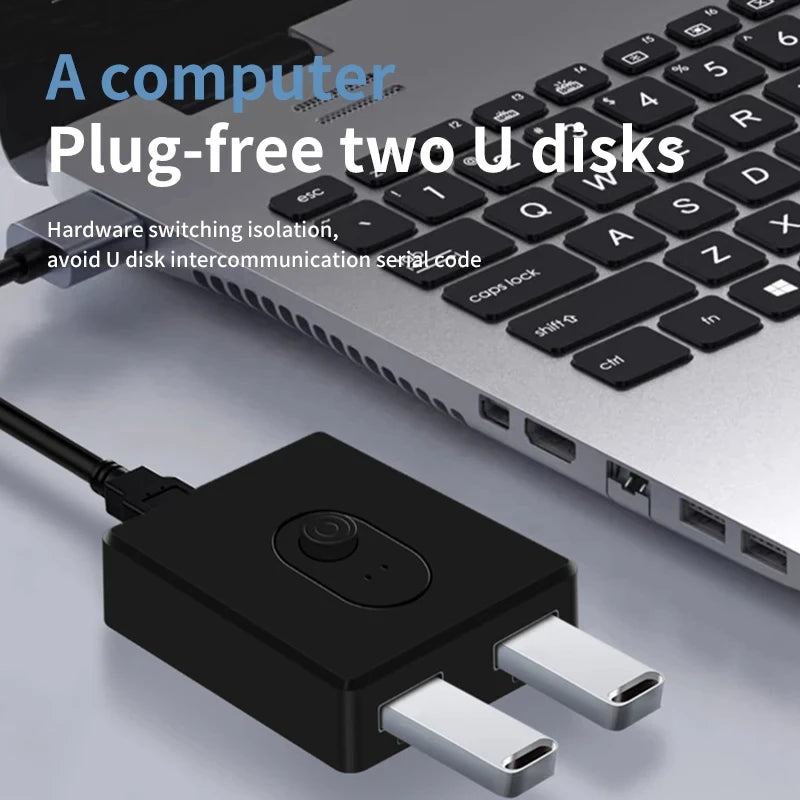 USB 3.0 Switcher KVM Switch 1x2/2x1 Bidirectional USB Hub for Computer Laptop to Keyboard Mouse Printer U Disk USB 2.0 Extender