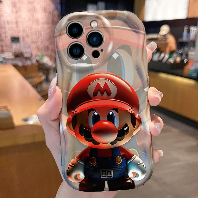 Super M-Marios Bros Wave Case for iPhone 15 14 Pro Max 13 12 Mini 11 XS X XR 8 7 6 6S Plus SE 2022 2020 Soft Silicone Back Cover
