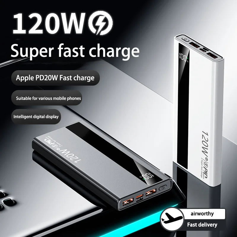 Xiaomi 120W 200000mAh High Capacity Power Bank Super Fast Charging Power Bank Portable Battery Charger For iPhone Samsung Huawei