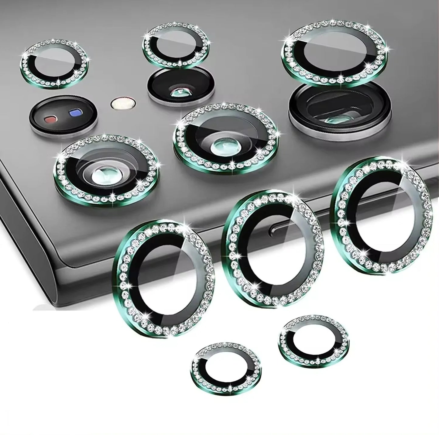 Metal Diamond Ring Lens Camera Protector For Samsung Galaxy S22 S23 S24 Ultra For Galaxy S23 S23 Plus Glass Lens Cap