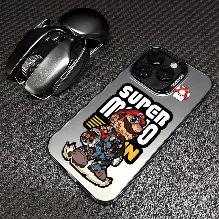 Cool S-Super M-Mario Bros Game Phone Case For iPhone 16 15 14 13 12 11 Pro Max 7 8 Plus XS Max Shockproof Silicone Matte Cover