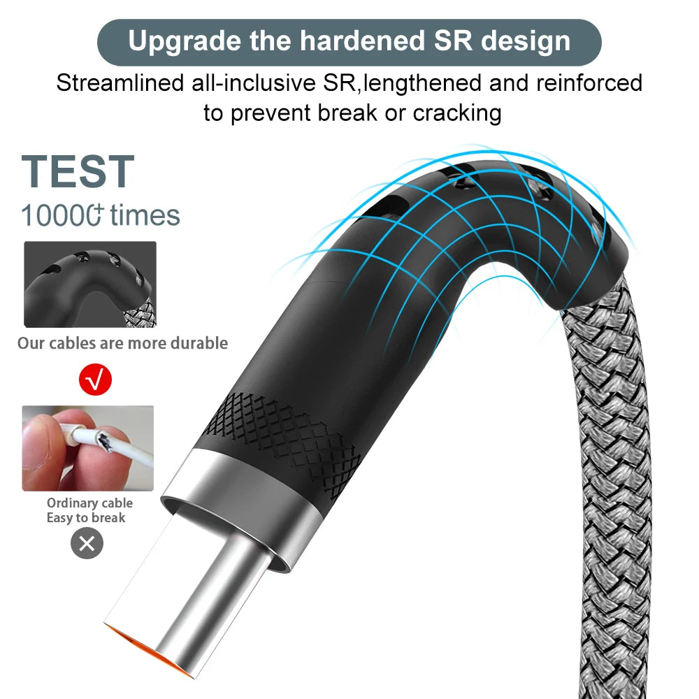 USB TYPE C Fast Charge Cable Android Micro USB line USB to LIGHTNING Extend Charging Cable for iPhone 14 Xiaomi OnePlus Samsung