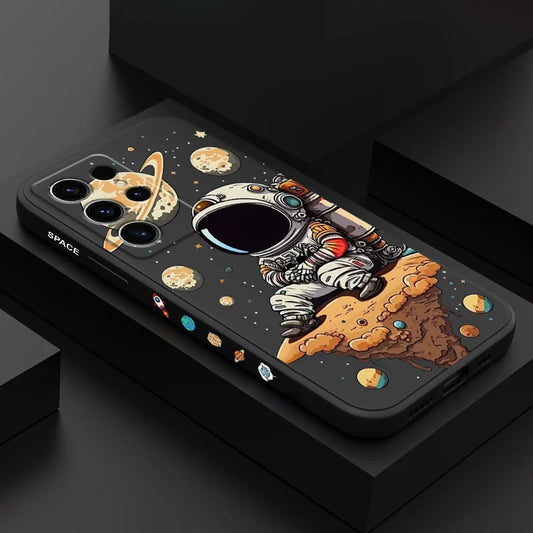 Saturn Cute Child Phone Case For Samsung Galaxy S25 S24 S23 S22 S21 S20 S10 Ultra Plus FE Note 20 Ultra 10 9 Plus Cover