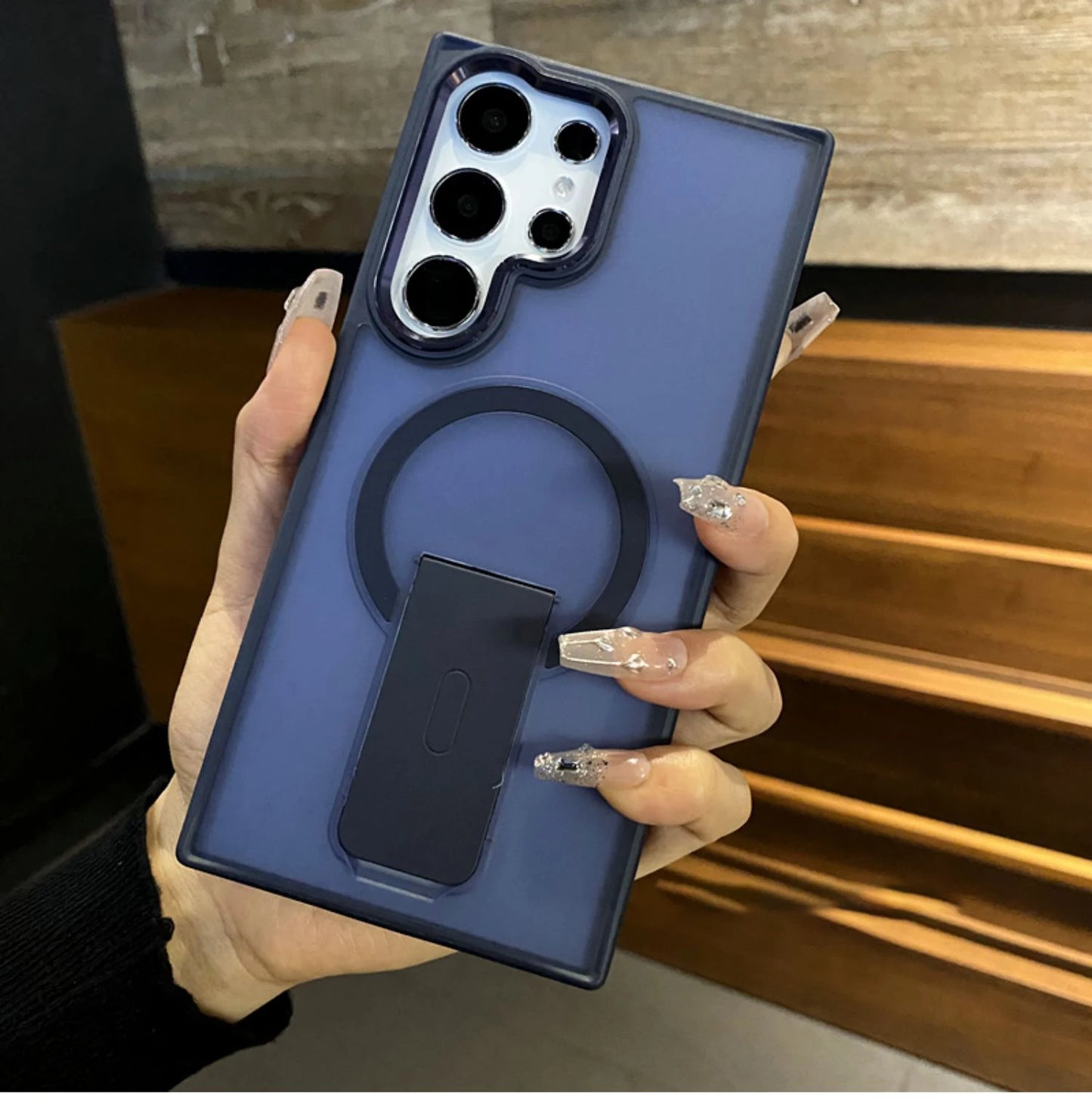 Kickstand Bracket Stand Holder For Magsafe Case for Samsung Galaxy S25 S24 S23 Ultra Plus Magnetic Wireless Charging Cover Funda