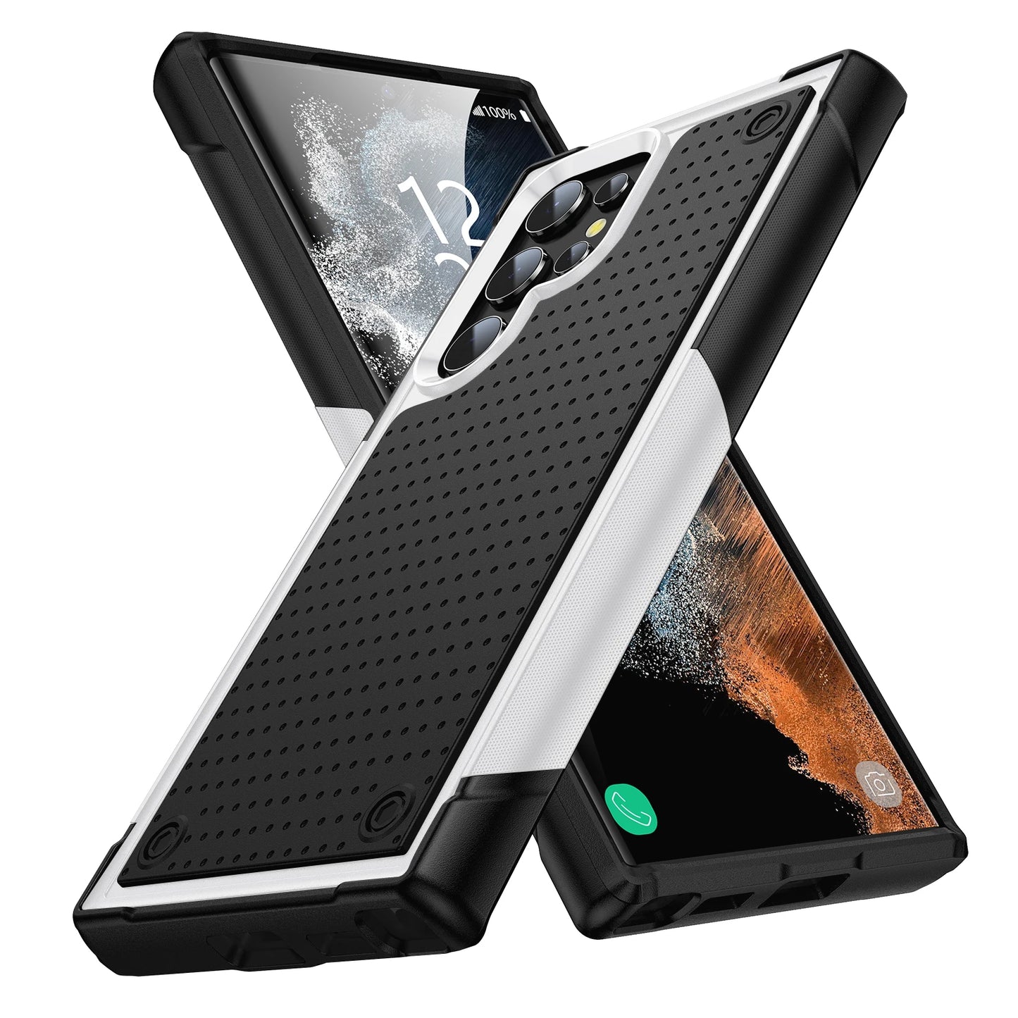 Shockproof Armor Case For Samsung Galaxy S22 Ultra S23 S22 Plus S21 FE S20 A53 A73 A33 A12 Hybrid Rugged PC Silicon Phone Cover