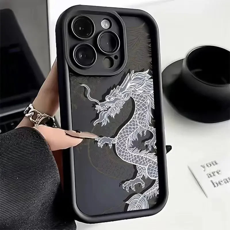 East Dragon Phone Case For Samsung Galaxy S25 S24 S23 S22 Ultra FE A55 A54 A34 A15 A14 A35 A52 A53 5G Shockproof Silicone Cover