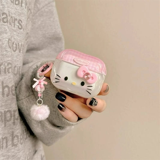 Cute Cartoon Hello Kitty Melody Earphone Case For AirPods 4 1 2 3 Pro 2021 Wireless Bluetooth Headset Soft TPU Protective Cover