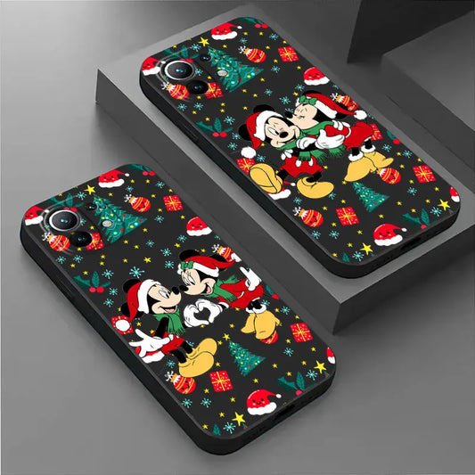 Phone Case For Xiaomi 15T 14T Pro 13T Mi 11T 10T 15 Ultra Poco X7 F7 M7 Pro X5 X6 M5 F6 Merry Christmas Minnie Mickey Love Cover