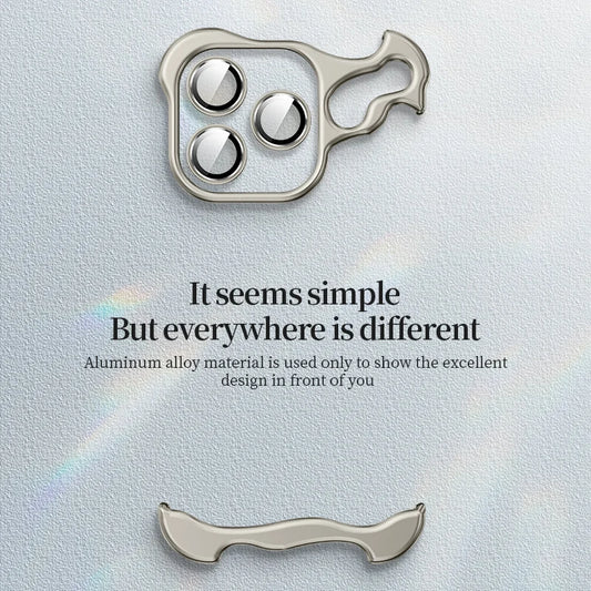 Luxury Alien Titanium Alloy Bumper Phone Case For iPhone 15 13 12 14 Pro Max 15Plus Metal Lens Film Protection Corner Pads Cover