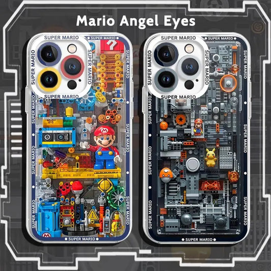 Trendy Machinery Print Super Mario Phone Case for Samsung Galaxy S25 S24 S22 S23 Plus Note 20 Ultra 5G S21 S20 S24 FE TPU Cover