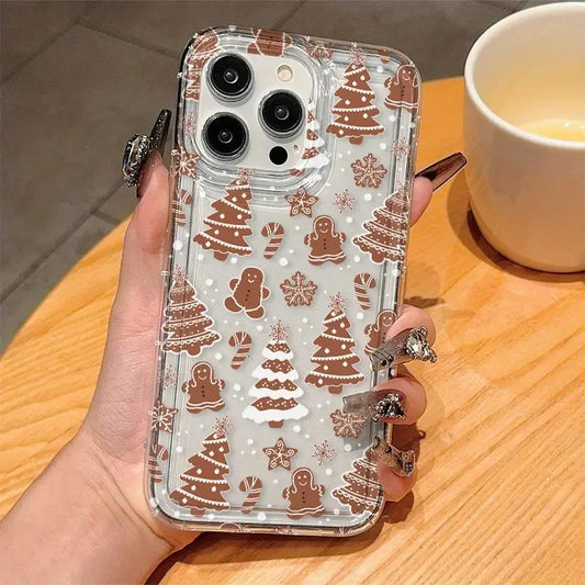 Luxury Cartoon Christmas Clear Case for Xiaomi Redmi Note 13 12 Pro Plus 5G 11S 11 10S 10 9S 9 Redmi 12 12C 13C 4G Airbag Cover
