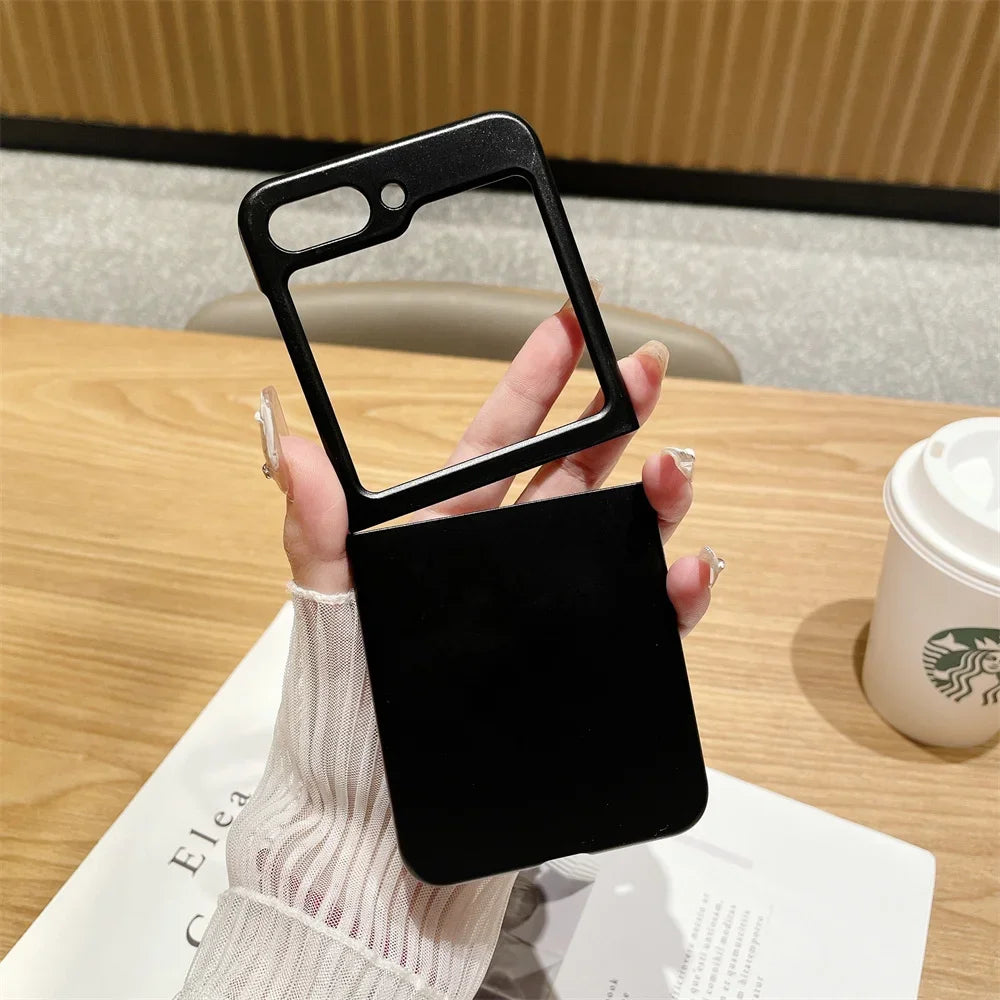 Z Flip6 7 Case Ultra Thin Slim Matte Cases for Samsung Galaxy Z Flip 6 7 5 4 3 PP Folding Shockproof Semi-Transparent Back Cover